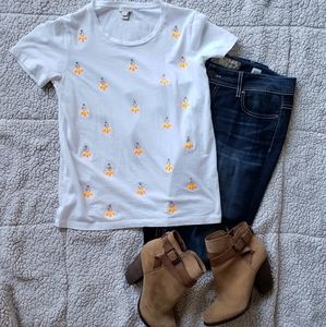 J Crew bead embellished tee